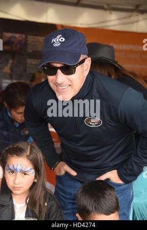 Matt Lauer and family adopt a dog from the ASPCA during the Hampton Classic Horse Show  Featuring: Matt Lauer Where: Bridgehampton, New York, United States When: 05 Sep 2016 Stock Photo