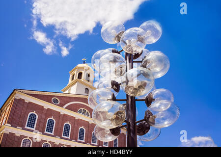 Faneuil Hall in Government Center at downtown of Boston, Massachusetts, the US. Stock Photo