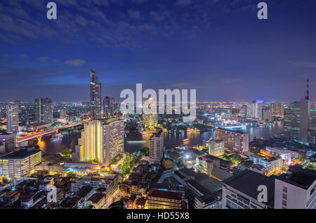 Beautiful night in Bangkok Thailand Stock Photo