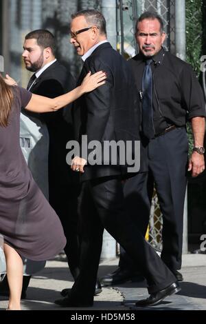 Tom Hanks seen arriving at the ABC studios for Jimmy Kimmel Live  Featuring: Tom Hanks Where: Los Angeles, California, United States When: 09 Sep 2016 Stock Photo