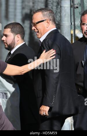 Tom Hanks seen arriving at the ABC studios for Jimmy Kimmel Live  Featuring: Tom Hanks Where: Los Angeles, California, United States When: 09 Sep 2016 Stock Photo