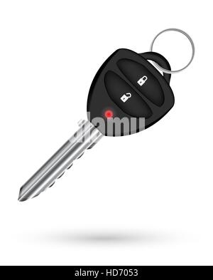 real remote car vehicle key Stock Vector