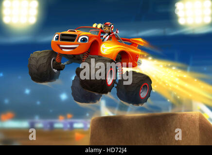 BLAZE AND THE MONSTER MACHINES, l-r: A.J., Blaze, (Season 1), 2014