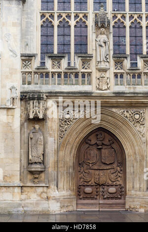 Decorative Entrance to Bath Abbey , Bath, England Stock Photo