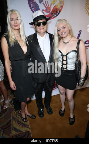 Criss Angel HELP gold carpet at The Luxor  Featuring: Corey Feldman Where: Las Vegas, Nevada, United States When: 13 Sep 2016 Stock Photo