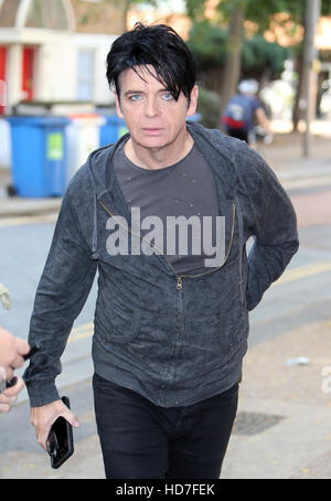 Gary Numan and Gemma O'Neil outside ITV Studios  Featuring: Gary Numan, Gemma O'Neil Where: London, United Kingdom When: 13 Sep 2016 Stock Photo