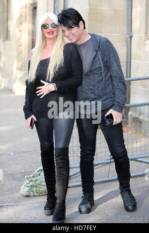 Gary Numan and Gemma O'Neil outside ITV Studios  Featuring: Gary Numan, Gemma O'Neil Where: London, United Kingdom When: 13 Sep 2016 Stock Photo