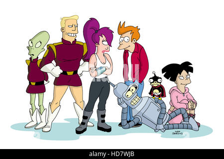 FUTURAMA, Leela, Zapp Brannigan, 1999-present. TM and Copyright (c