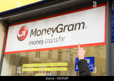 MoneyGram money transfer shop Stock Photo