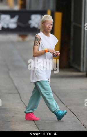 Die Antwood seen arriving at the ABC studios before their live performance on Jimmy Kimmel Live  Featuring: Yolandi Visser Where: Los Angeles, California, United States When: 20 Sep 2016 Stock Photo