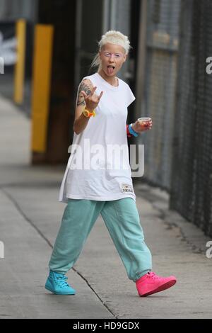 Die Antwood seen arriving at the ABC studios before their live performance on Jimmy Kimmel Live  Featuring: Yolandi Visser Where: Los Angeles, California, United States When: 20 Sep 2016 Stock Photo