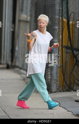 Die Antwood seen arriving at the ABC studios before their live performance on Jimmy Kimmel Live  Featuring: Yolandi Visser Where: Los Angeles, California, United States When: 20 Sep 2016 Stock Photo