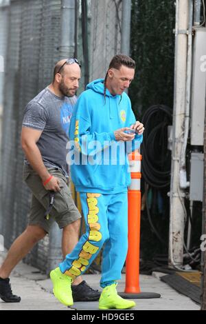 Die Antwood seen arriving at the ABC studios before their live performance on Jimmy Kimmel Live  Featuring: Watkin Tudor Jones Where: Los Angeles, California, United States When: 20 Sep 2016 Stock Photo