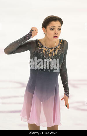 Evgenia Medvedeva, of Russia, competes during the women's short