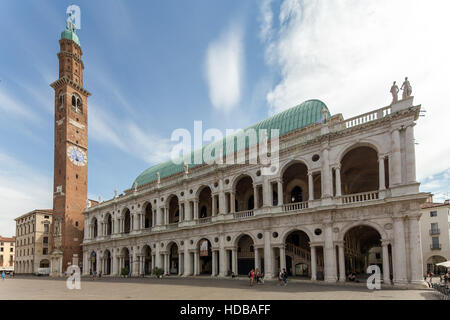 Basilica Palladiana by The Piazza dei Signori. Stock Photo