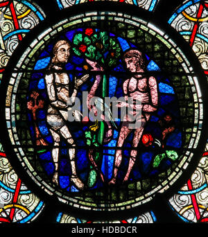 Original Sin, Adam and Eve in the Garden of Eden late c19th ...
