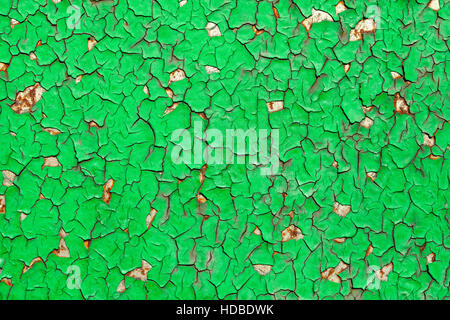 Close-up of peeling paint and rust on a wall Stock Photo