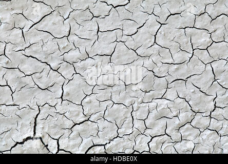 Cracked plaster on a wall, macro shot Stock Photo
