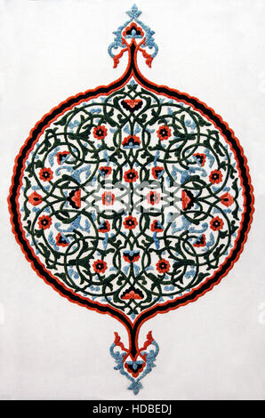 Uzbek traditional embroidery hanging on a wall Stock Photo