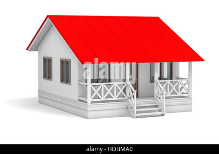 A small house with red roof Stock Photo