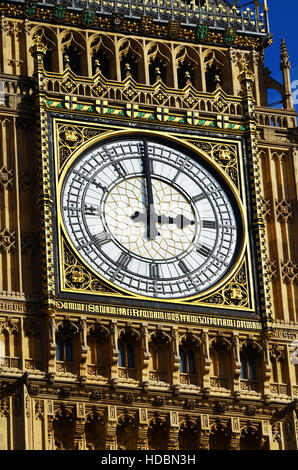 Big Ben is the nickname for the Great Bell of the clock at the north end of the Palace of Westminster, in the Elizabeth Tower, London, UK. Before work Stock Photo