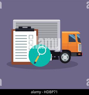 Truck of delivery concept design Stock Vector