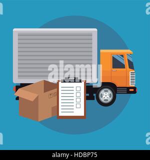Truck of delivery concept design Stock Vector