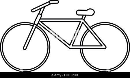 bicycle transport active sport outline Stock Vector