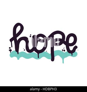 Poster Vector lettering Hope Stock Vector