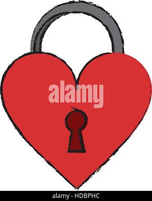drawing padlock shaped heart loved Stock Vector Image & Art - Alamy