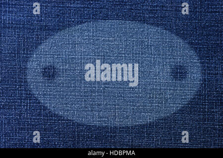 Denim texture with trace of label liked copy space. Texture and background Stock Photo