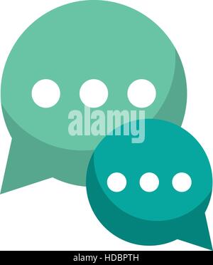 green bubble talk dialog chatting social media Stock Vector