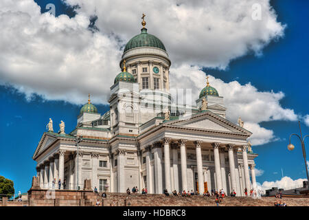July 2016, Helsinki Cathedral in Helsinki (Finland), HDR-technique Stock Photo