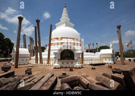 Thuparama Dagoba Temple, Anuradhapura, North Central Province, Sri Lanka Stock Photo