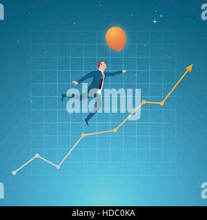 Business concept vector illustration. Growth, balance, success, business opportunities concept. Elements are layered separately in vector file. Stock Vector