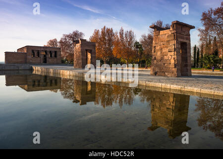 Temple of Debod. Parque del Oeste, Madrid Spain. Stock Photo