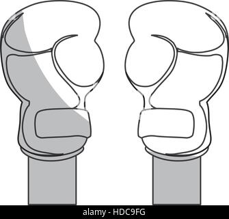 Boxing gloves icon over white background vector illustration. Vector ...