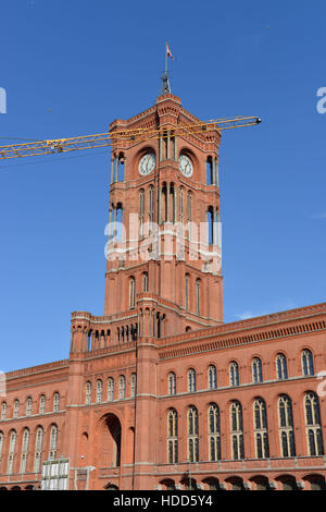 Rotes Rathaus, Rathausstrasse, Mitte, Berlin, Deutschland Stock Photo