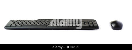 Black computer querty keyboard isolated over white background Stock Photo