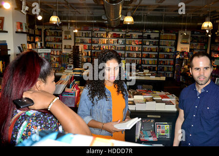 Ayesha Curry signing copies of her first cookbook 'The Seasoned Life: Food, Family, Faith, and the Joy of Eating Well' at Books & Books, Bal Harbour Shops in Miami Beach, Florida.  Featuring: Ayesha Curry Where: Miami Beach, Florida, United States When: 0 Stock Photo