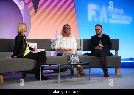 Katie Price addresses delegates at the Festival of Marketing at Tobacco Dock in London  Featuring: Katie Price Where: London, United Kingdom When: 06 Oct 2016 Stock Photo