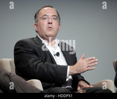 Lawrence Stern, chairman and chief executive officer or Talecris Biotherapeutics Holdings Corp., speaks during the 2010 Ernst & Young Strategic Growth Forum in Palm Desert, California, on November 9, 2010.  Photo by Francis Specker Stock Photo