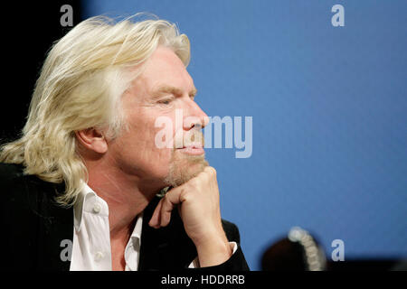 Richard Branson, founder and chairman of Virgin Group Ltd., speaks during the 2010 Ernst & Young Strategic Growth Forum in Palm Desert, California, on November 11, 2010.  Photo by Francis Specker Stock Photo