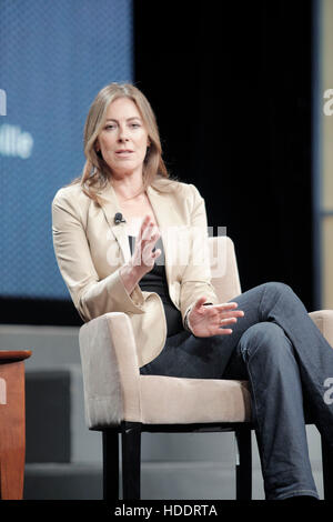 Kathryn Bigelow, an Academy Award-winning director, speaks during the 2010 Ernst & Young Strategic Growth Forum in Palm Desert, California, on November 13, 2010.  Photo by Francis Specker Stock Photo