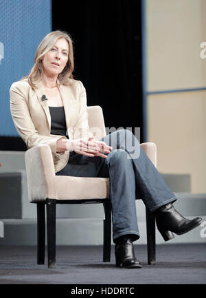 Kathryn Bigelow, an Academy Award-winning director, speaks during the 2010 Ernst & Young Strategic Growth Forum in Palm Desert, California, on November 13, 2010.  Photo by Francis Specker Stock Photo