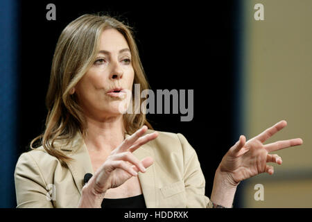 Kathryn Bigelow, an Academy Award-winning director, speaks during the 2010 Ernst & Young Strategic Growth Forum in Palm Desert, California, on November 13, 2010.  Photo by Francis Specker Stock Photo