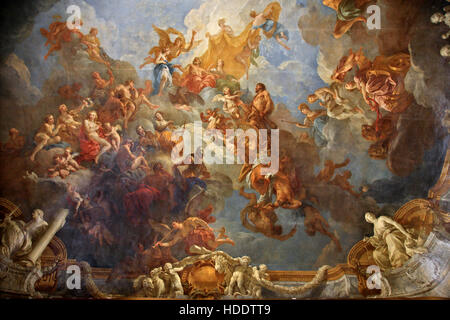 The Apotheosis of Hercules painting in the Hercules Salon, Versailles ...