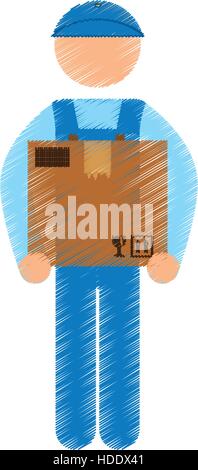 Courier delivery man Stock Vector