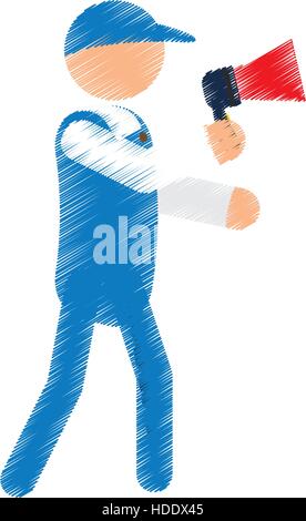 Courier delivery man Stock Vector