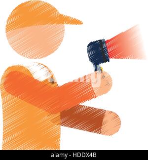Courier delivery man Stock Vector